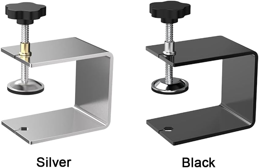 2 Abrazaderas C Acero Inox para Cajones Carpintería Negro