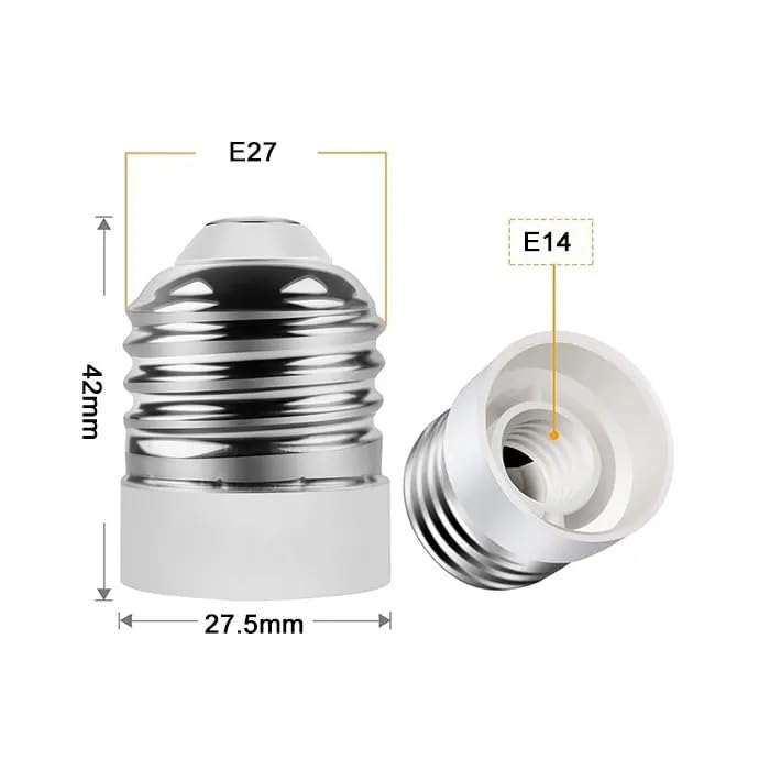 5 Adaptadores E26/E27 a E14 Convertidor Portalámparas