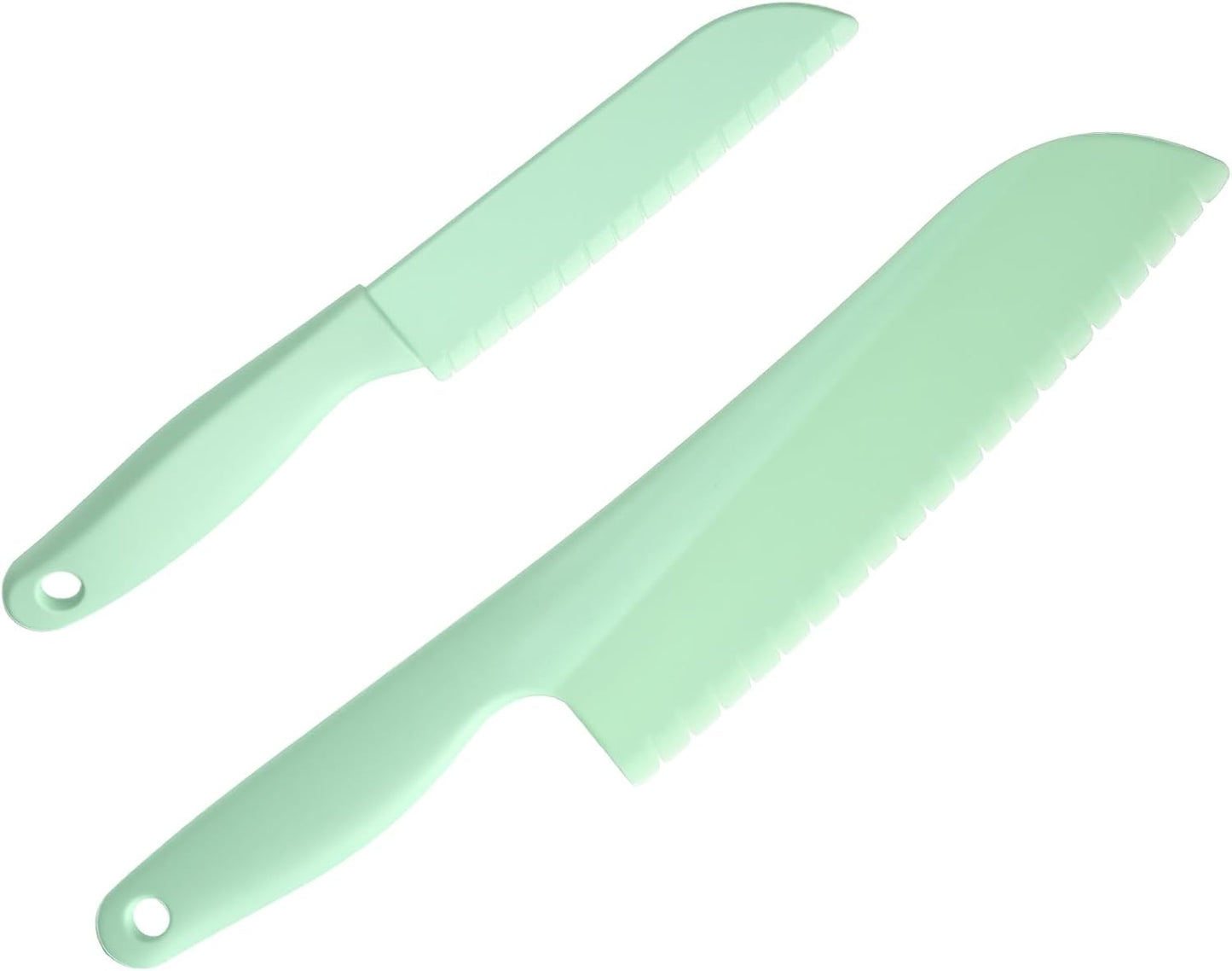2 Cuchillos Lechuga Plástico Antiderrap 11x8pulg Cortador Ensalada