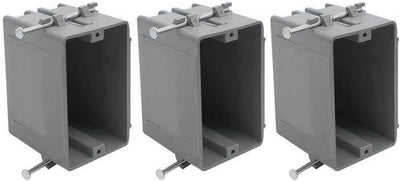 Caja eléctrica pared 18pulg cubicas PVC ETL gris paq 3