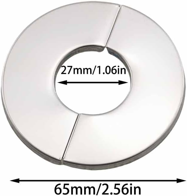 Cubierta para tubería acero inox redonda para pared