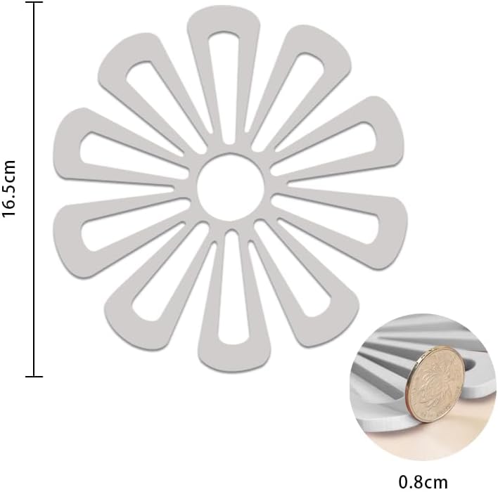 Juego de 3 salvamanteles de silicona en forma de flor antideslizantes