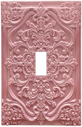 Cubiertas decorativas interruptor luz rosa 3D floral relieve