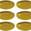 Set 6 Cuencos Cerámica Ovalados Amarillo