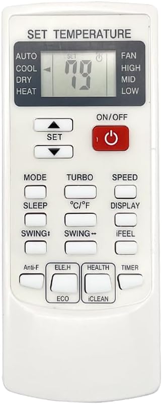 Control remoto AC Della 048-MS-12K1V-17S-IN