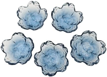 Paquete de 5 cuencos pequeños de vidrio Sakura, 4 oz, mini platos de salsa