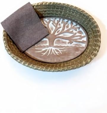 Cesta pan con calentador terracota diseño árbol