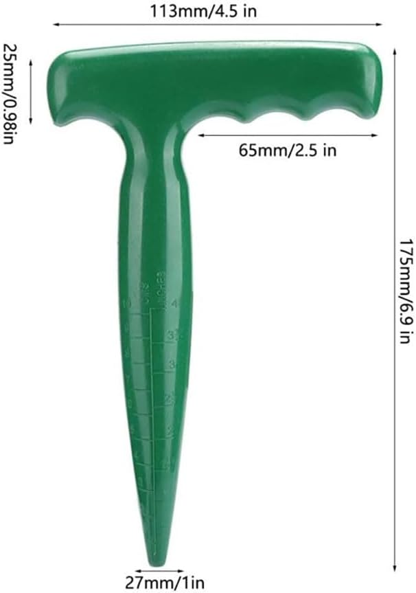 Herramienta para sembrar semillas plástico verde 6.9pulg