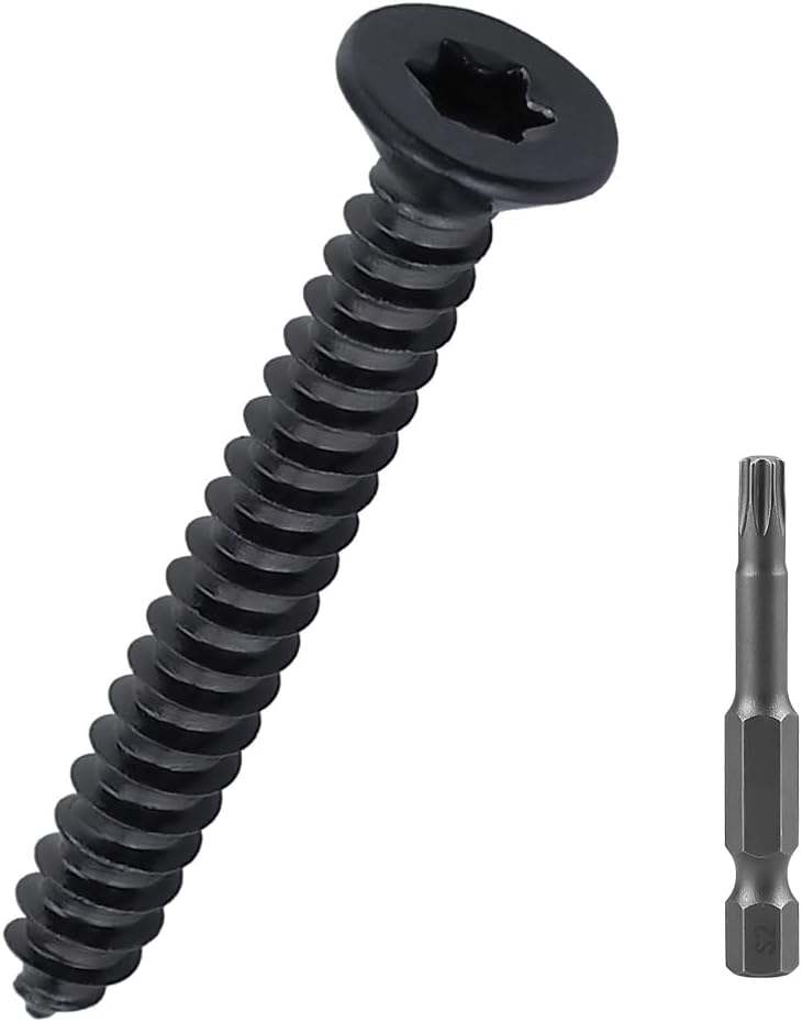 Tornillos Torx negros #10 x 1-3/4 pulg set 50 acero inox