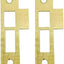 Pack 2 Pestillos Puerta Latón Cepillado Placa Bloqueo 3.25pulg