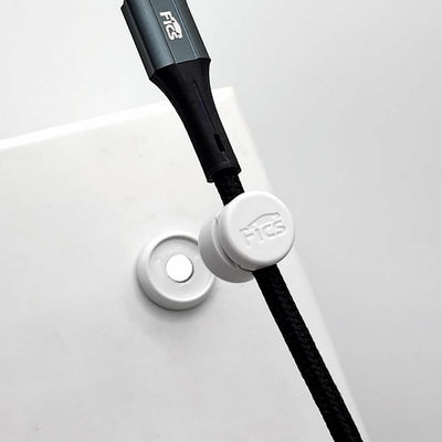 Clip magnético organizador cables 4 pzas pared escritorio auto blanco