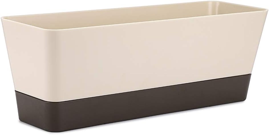 2 Pzas Maceta Rectangular 30cm Orificio Drenaje para Ventana