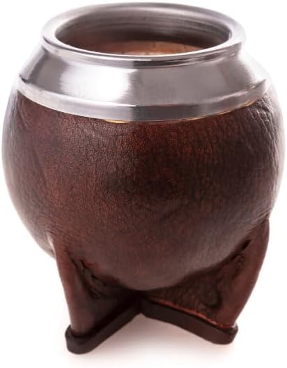 Vaso mate gourda torpedo hecho en Argentina marrón