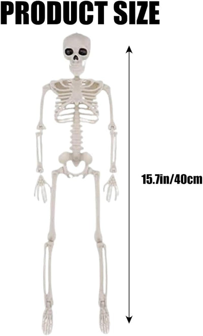 5 Esqueletos Halloween 16pulg Articulados Plástico Realista