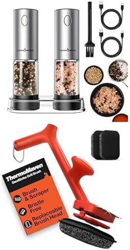 Set molinillo sal y pimienta con cepillo BBQ ThermoMaven
