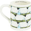 Taza de cerámica blanca Mud Pie de la granja de las ovejas