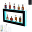 Estante luz LED botellas licor 48pulg acrílico 2 niveles