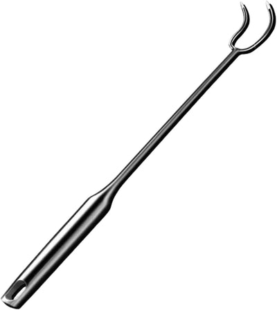 Aleta gancho carne acero inox 16pulg volteador barbacoa