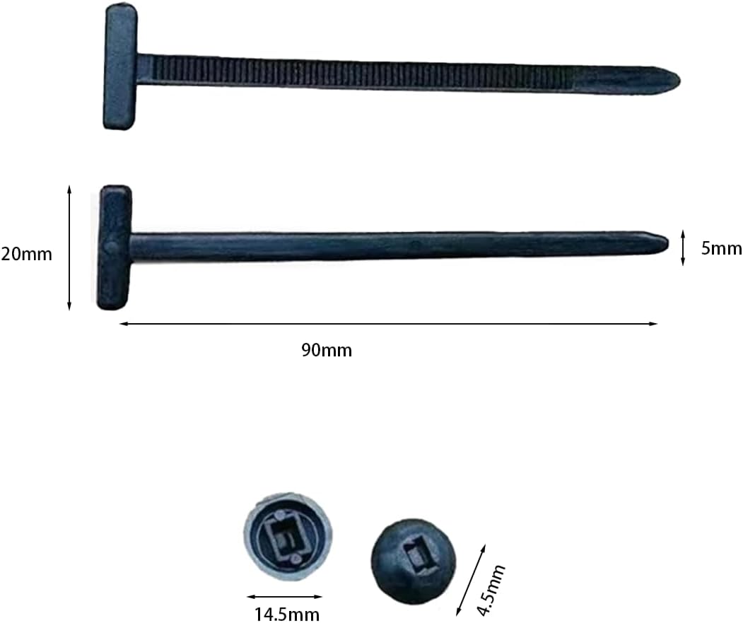 200 Bridas Universales Nailon Hebilla Pasador Resistentes UV