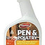 Spray insecticida para aves corral 32oz botella blanca