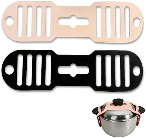 Paquete de 2 correas de silicona para tapa de cocción lenta resistente al calor