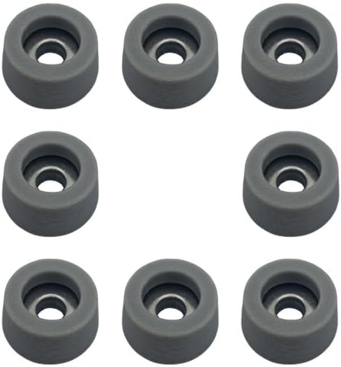 Pies parachoques poliuretano 1pulg gris pack 8