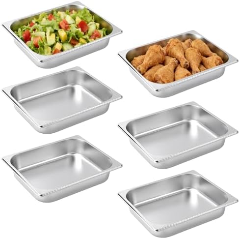 Set 6 Sartenes Acero Inox 2.5pulg Profundidad Cocina