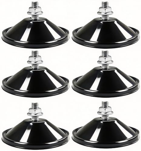 6 Ventosas Negras M6x14 Resistentes Multiuso