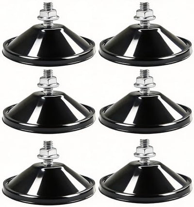 6 Ventosas Negras M6x14 Resistentes Multiuso
