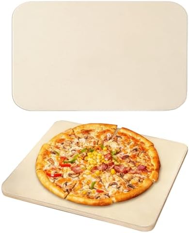 Piedra pizza sartén cordierita rectangular 15x12pulg