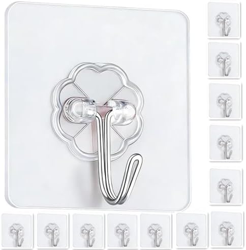 Ganchos adhesivos resistentes para pared baño cocina 12 piezas