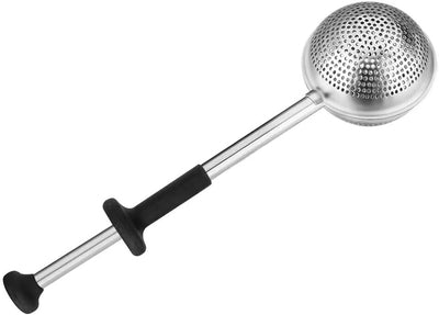 Colador de té de acero inoxidable con mango de silicona y malla fina