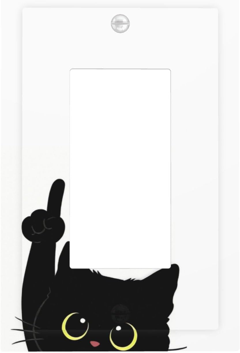 Cubiertas decorativas interruptor gato negro placa gfci