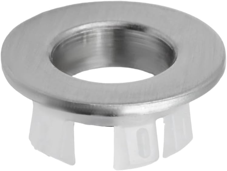 4 Pzas Cubierta de Desbordadero Acero Inox para Lavabo