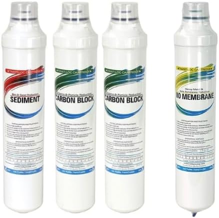 Kit filtro Twist Loc membrana RO 75GPD sedimentos carbón