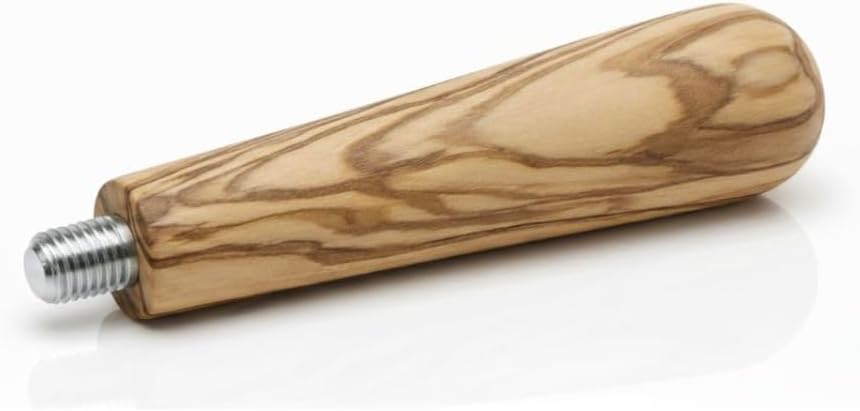 Mango portafiltro madera olivo inserto metal roscado