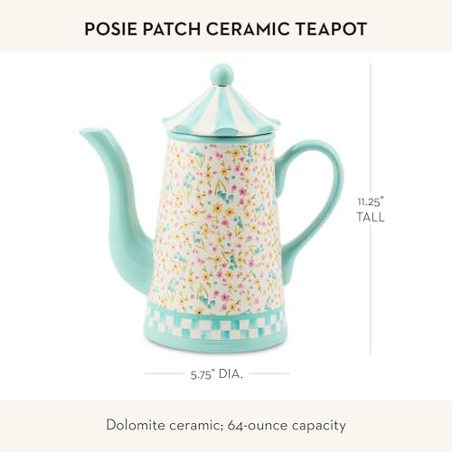 Tetera de cerámica Posie Patch Mackenzie-Childs