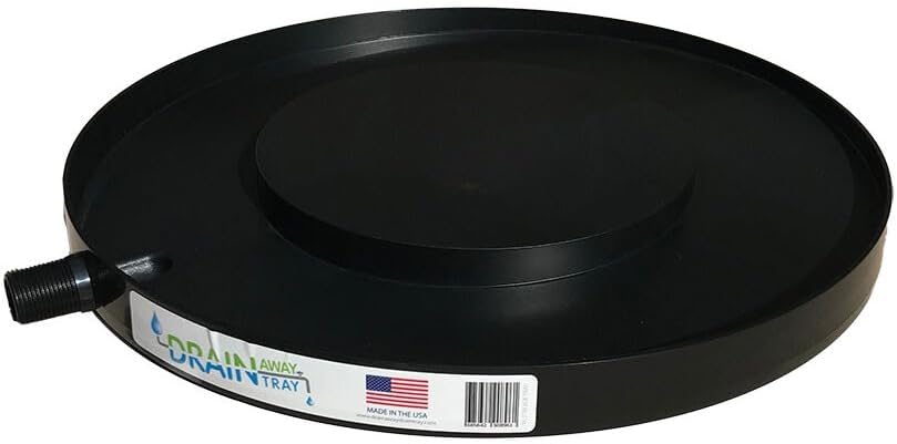 Plato negro 15.5pulg bandeja drenaje resistente UV para macetas