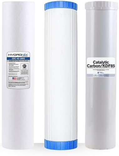 Kit Filtro 3 Etapas 4.5x20" para Hierro y Hidrógeno Sulfuro