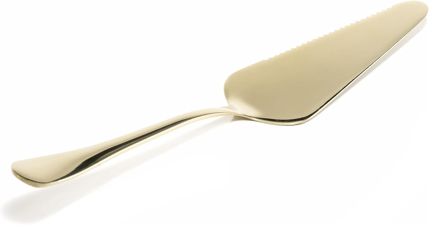 Servidor Pastel Acero Inox Espejo Color Dorado