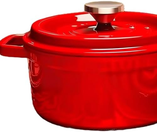 Horno Holandés Hierro Fundido Esmaltado 6qt Con Tapa Rojo