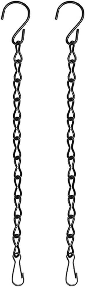 2 Cadenas Colgantes Negras 9.5pulg para Comederos Pájaros y Adornos