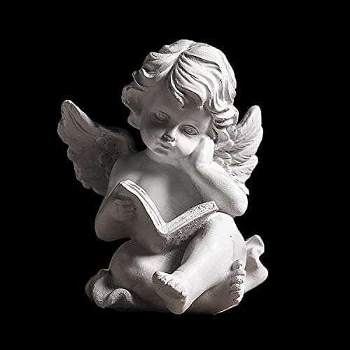 Estatua ángel alas querubín para hogar jardín 4pulg