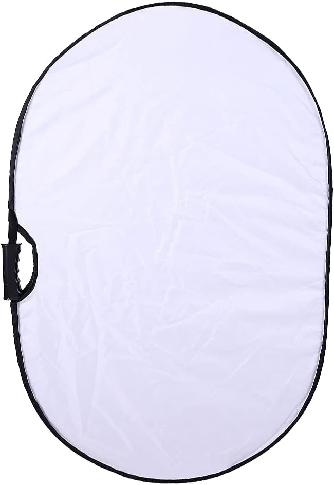 Reflector ovalado 2en1 23x35pulg color plateado y blanco