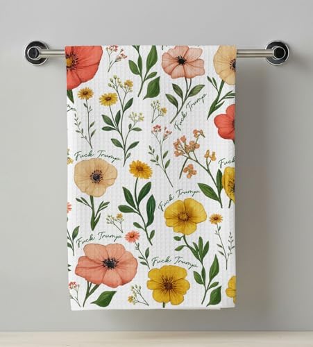 Toalla de cocina con flores anti conservador para decoración liberal
