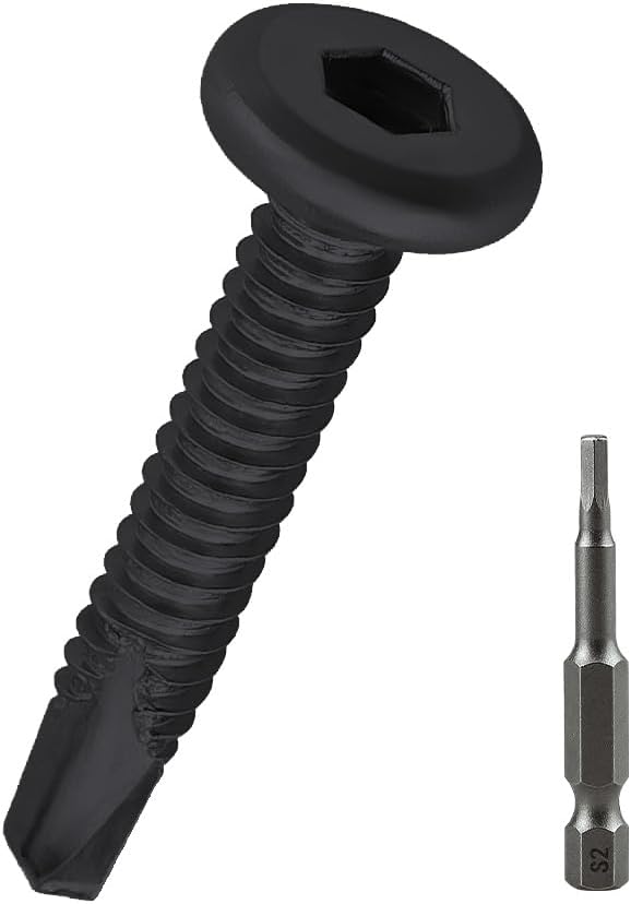 50 Brocas Acero Inox Planas 1-1/4pulg Negro con Chapa
