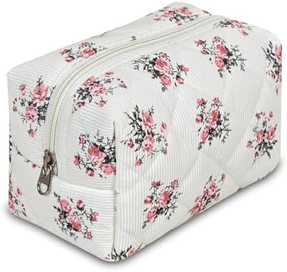 Bolsa maquillaje acolchada algodón esponjoso coquette mujer niña