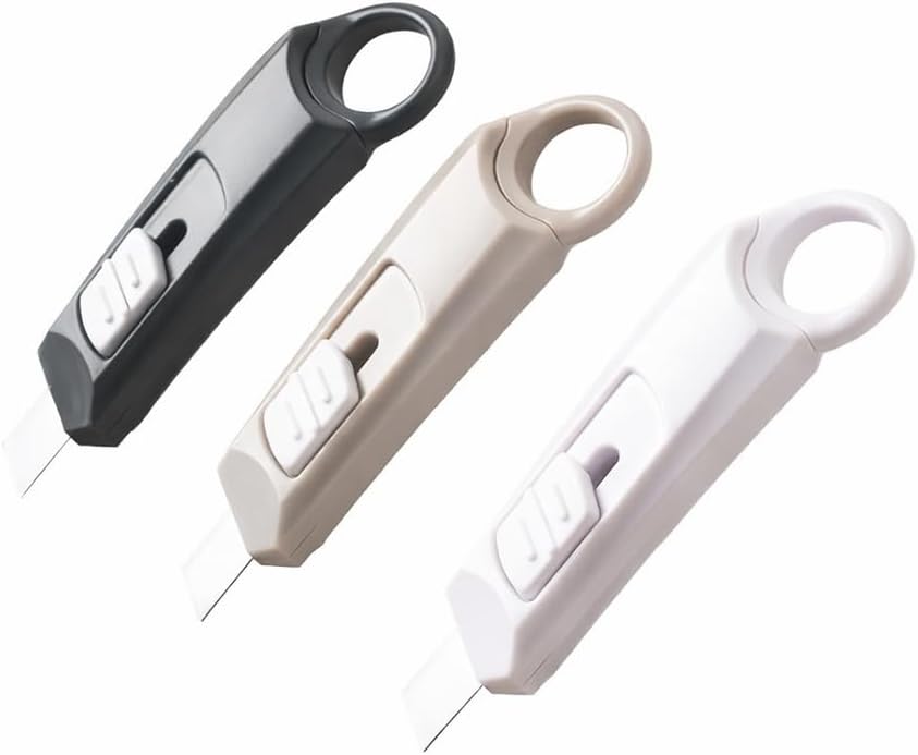 Cuchillo utilitario mini set 3 con bloqueo caja retráctil EDC