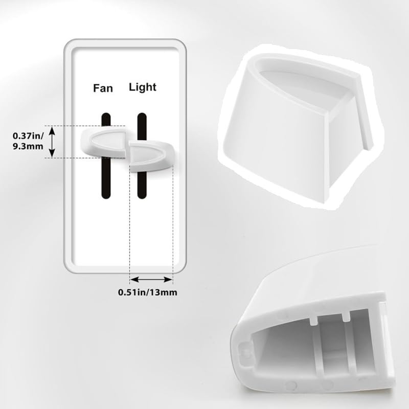 Pack 2 Pomos Control Ventilador Luz Tapa Doble Botón Lutron