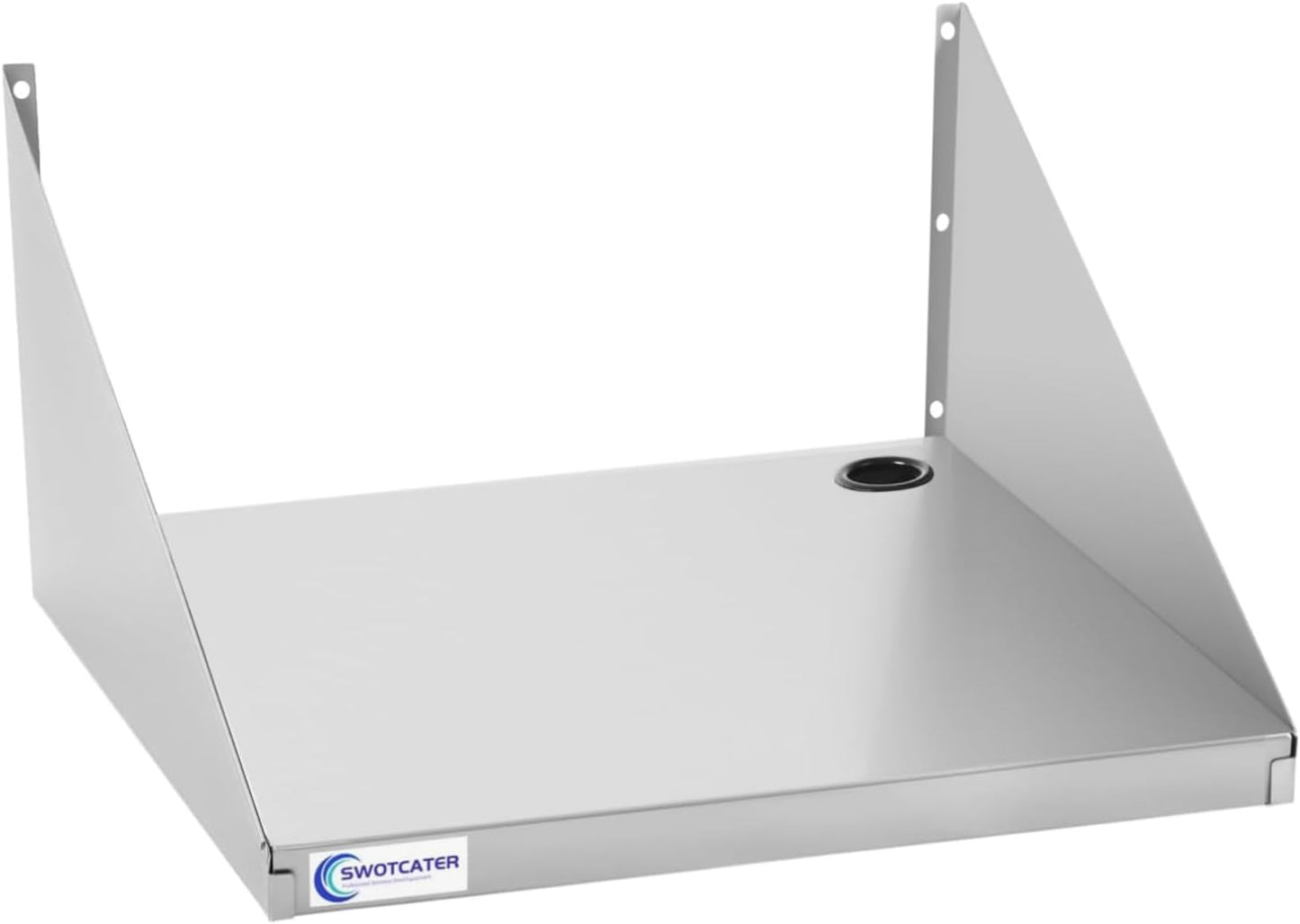 Estante acero inox para microondas 17x22pulg 190lb